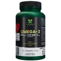 Lanco Nutritions Omega-3 D3 + K2 MK-7 + witamina E, 60 kapsułek