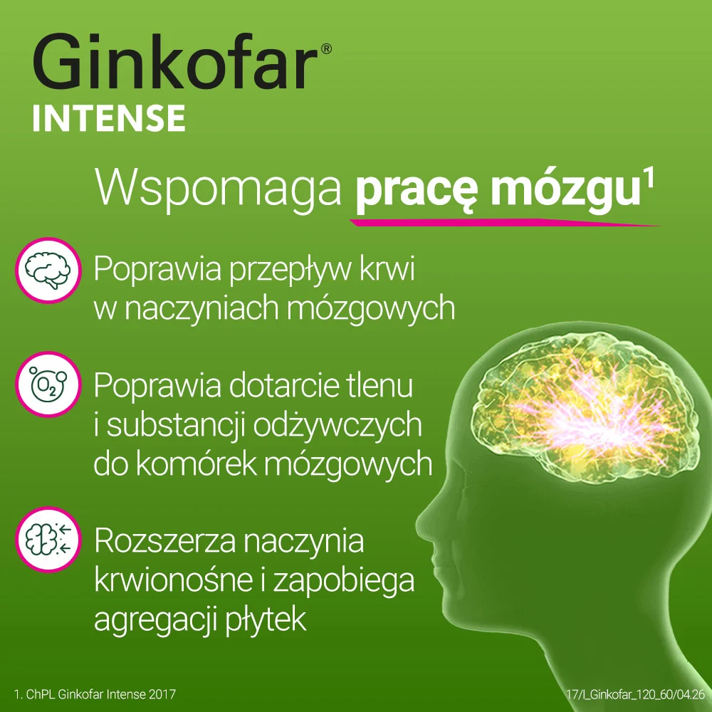 Ginkofar Intense 120 mg, 60 tabletek powlekanych