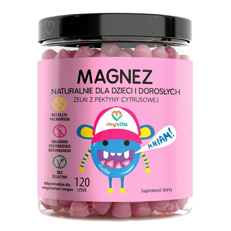 MyVita Magnez żelki naturalne, 120 sztuk