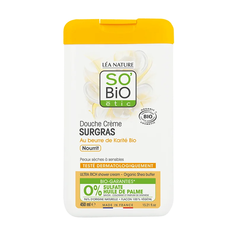 SO’BiO étic Ultra bogaty krem pod prysznic z masłem shea, 450 ml