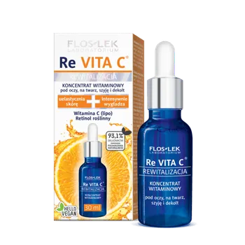 Floslek Re Vita C, koncentrat witaminowy pod oczy, na twarz, szyję i dekolt, 30 ml 
