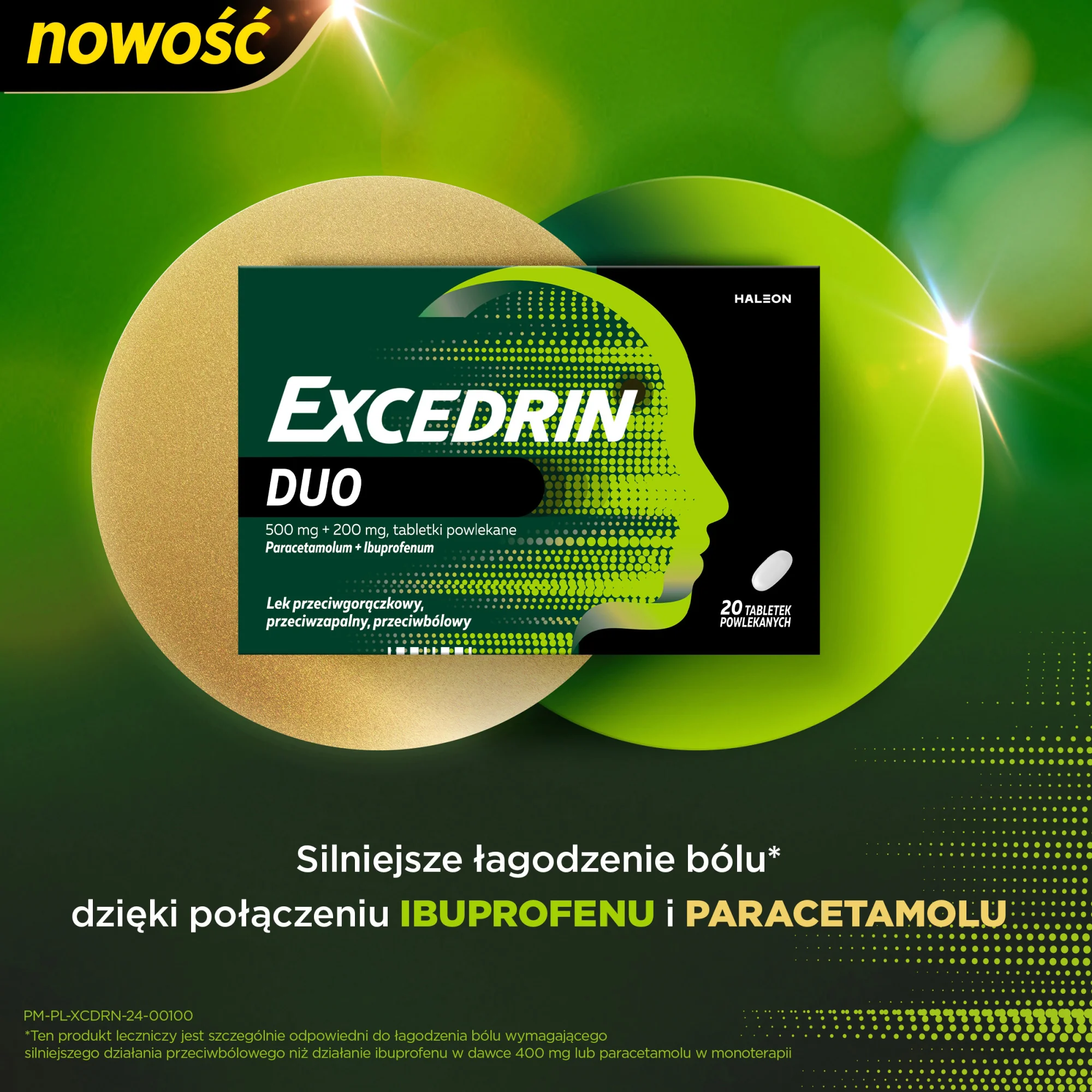 Excedrin Duo 200 mg + 500 mg, 20 tabletek powlekanych