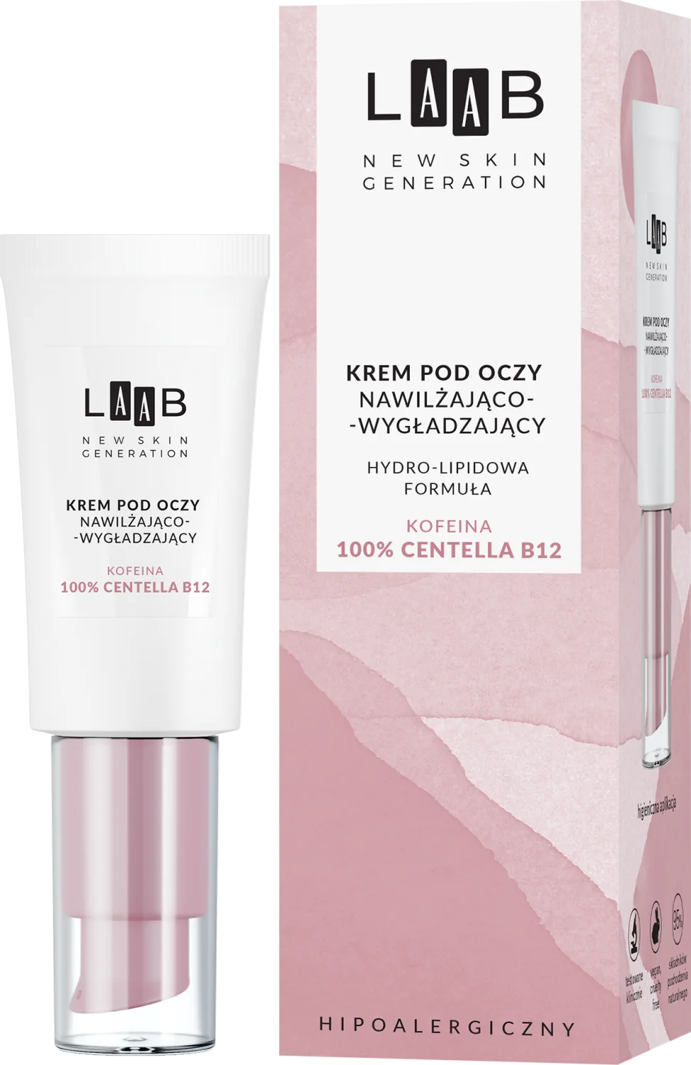 AA Laab 100% Centella B12 nawilżająco-wygładzający krem pod oczy, 15 ml