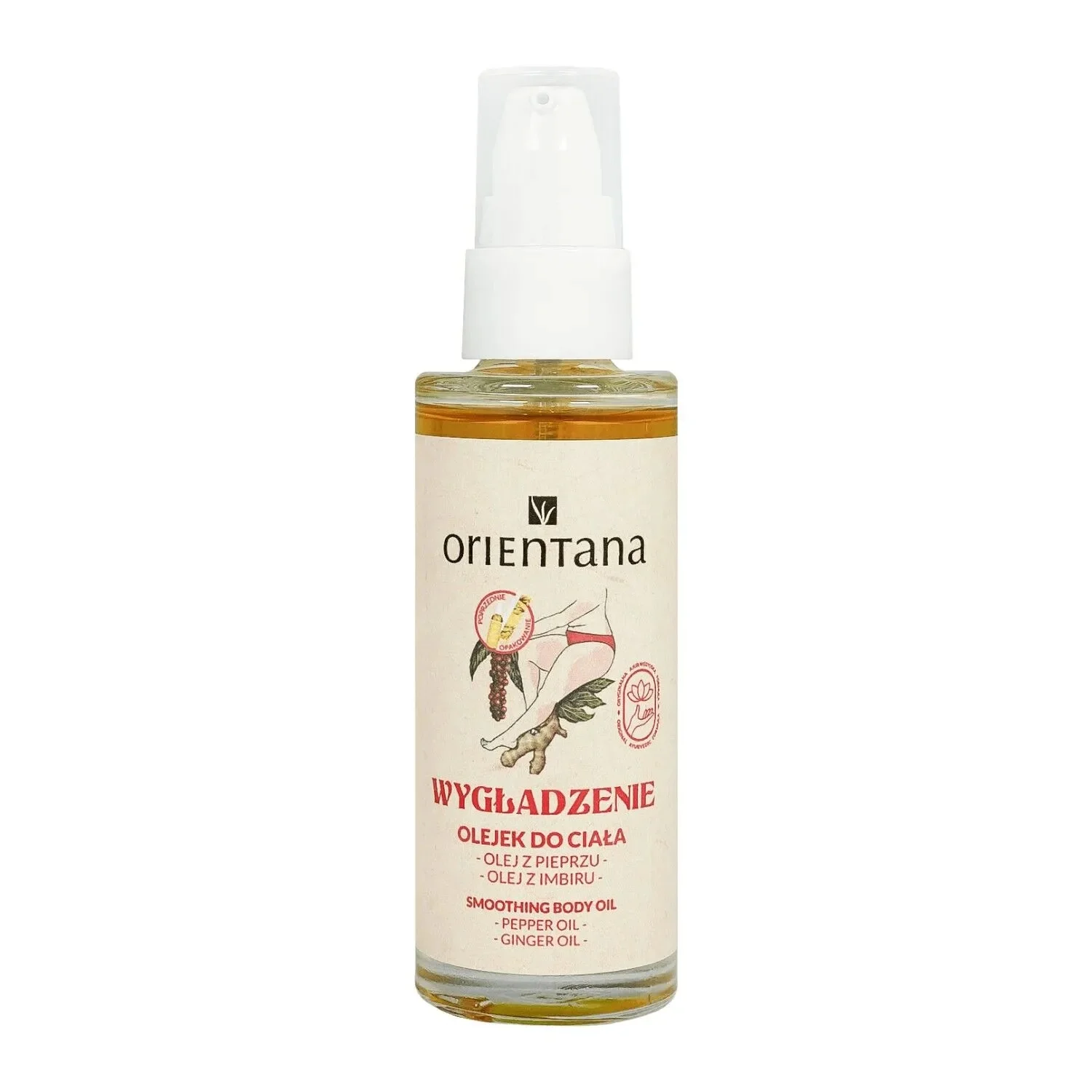 Orientana WYGŁADZENIE Olej z pieprzu Olej z imbiru olejek do ciała, 100 ml