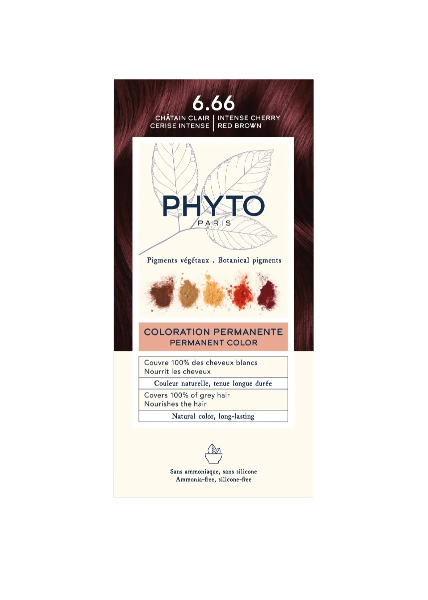 Phyto Color farba do włosów, 6.66 intensywny wiśniowy-czerwony brąz, 112 ml