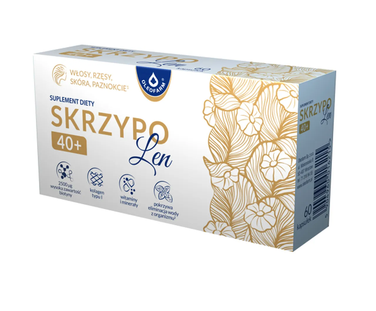 Skrzypolen 40+ z biotyną, suplement diety, 60 kapsułek