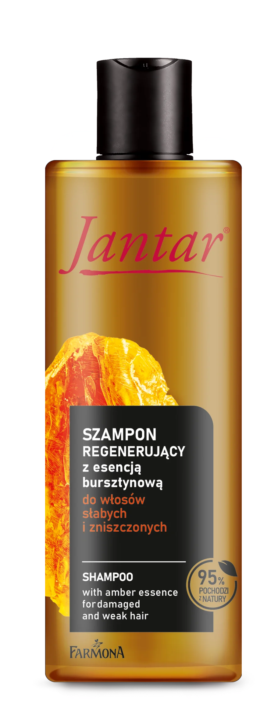 Jantar Szampon regenerujący z esencją bursztynową do włosów zniszczonych, 300 ml