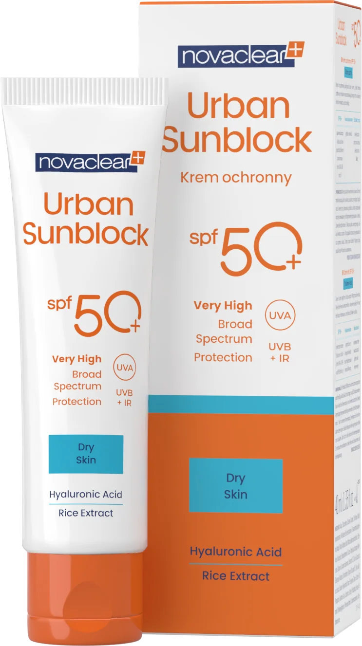 Novaclear Urban Sunblock krem ochronny do twarzy SPF 50+, 40 ml