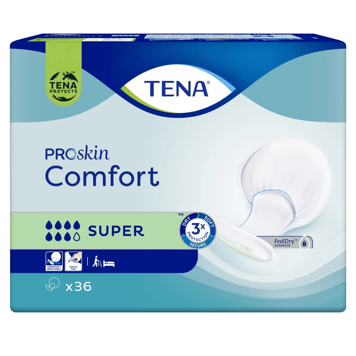 TENA Comfort ProSkin pieluchy anatomiczne Super, 36 sztuk