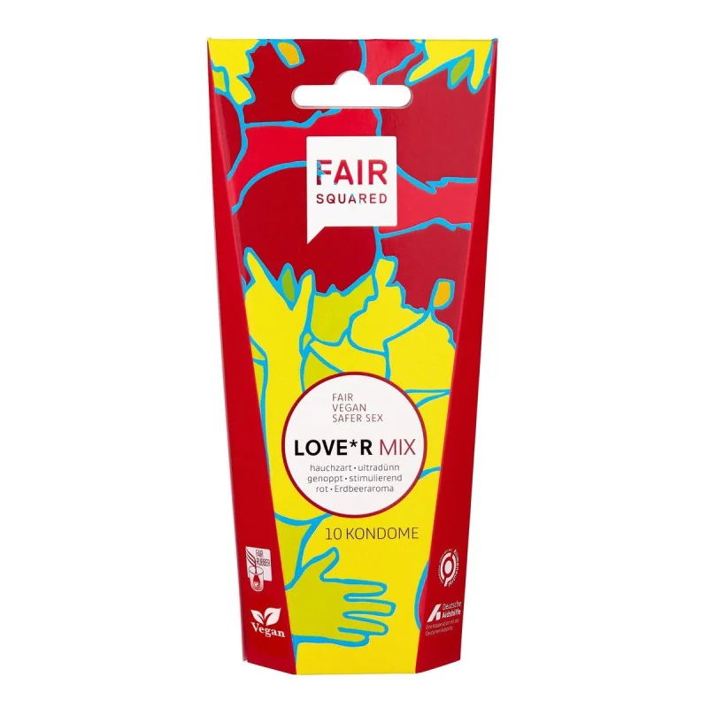 FAIR SQUARED LOVE*R MIX prezerwatywy, 10 szt.