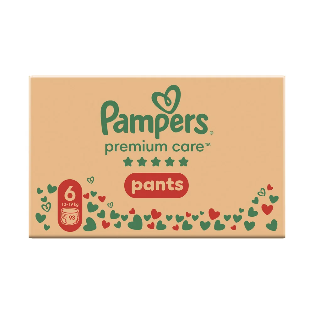 Pampers Premium Care Pants pieluchomajtki, rozmiar 6, 13-19 kg, 93 sztuki