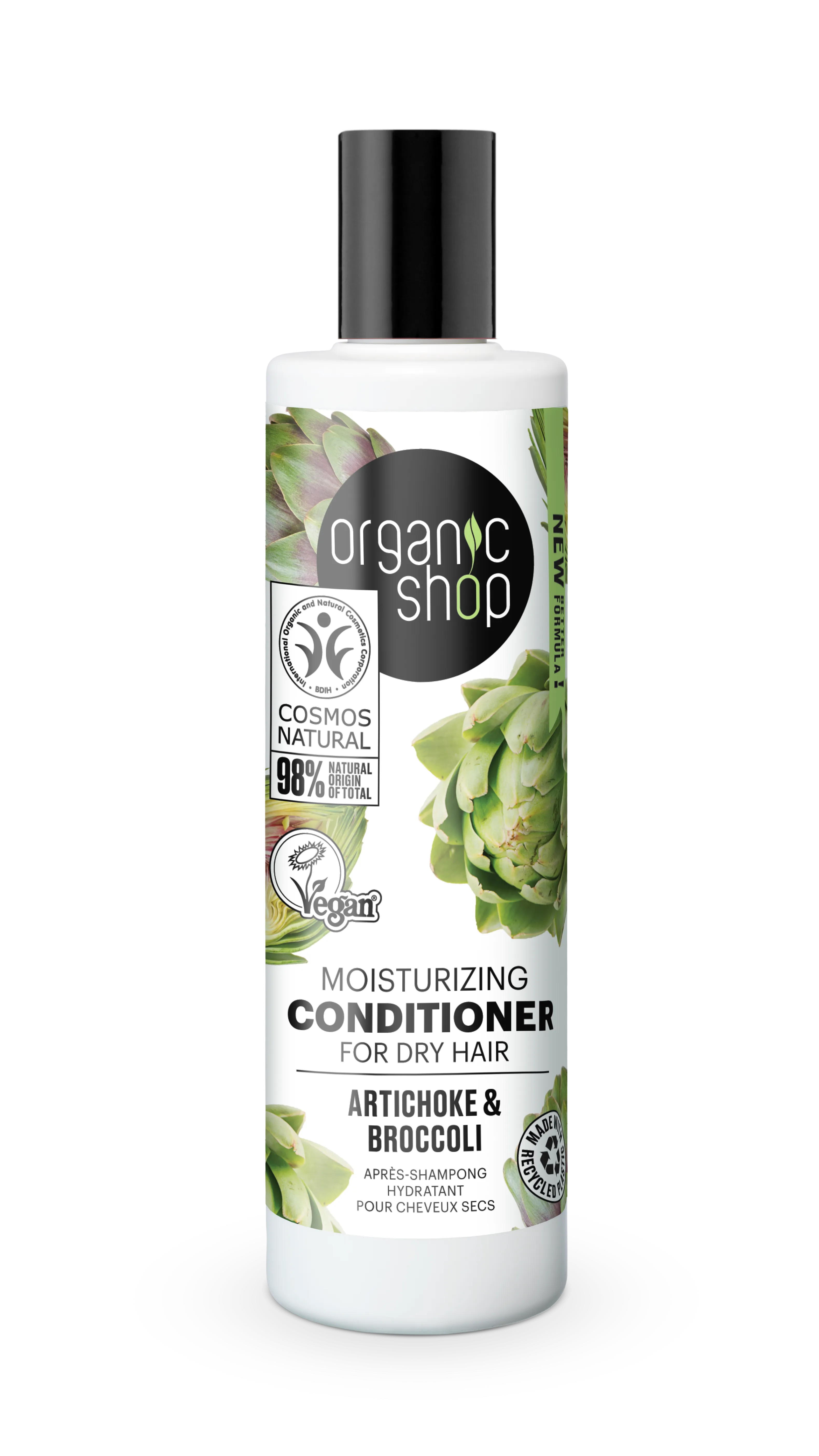 Organic Shop nawilżająca odżywka do włosów suchych Karczoch & Brokuł, 280 ml