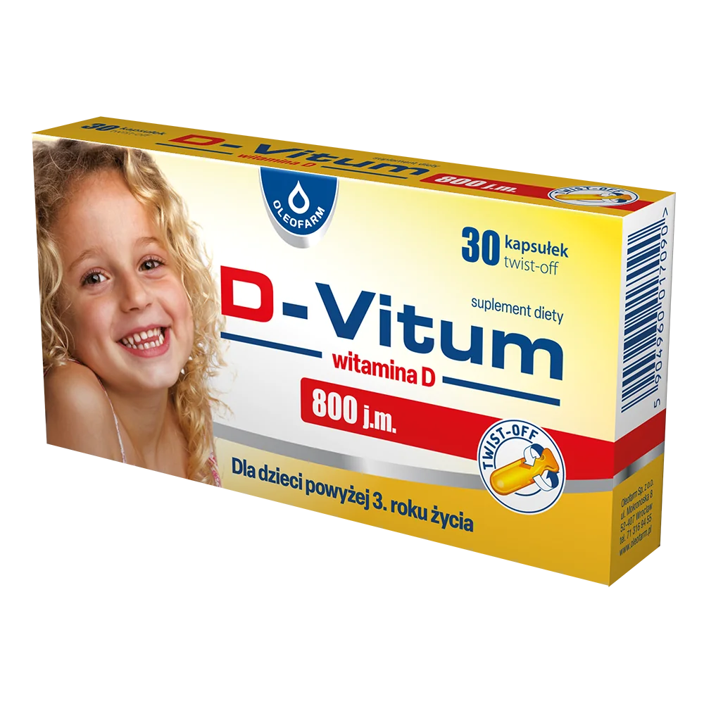 D-Vitum Witamina D 800 30 kapsułek twist-off