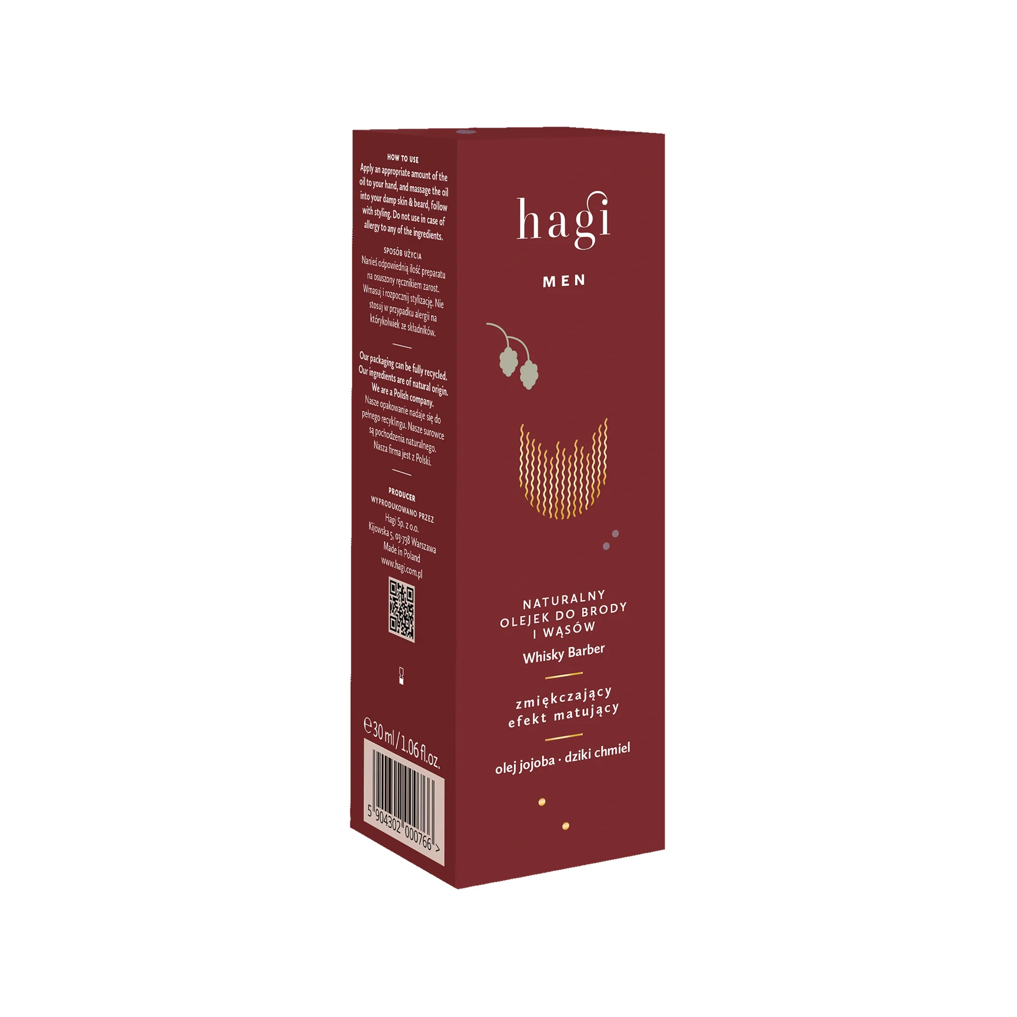 Hagi Whisky Barber olejek do brody i wąsów, 30 ml