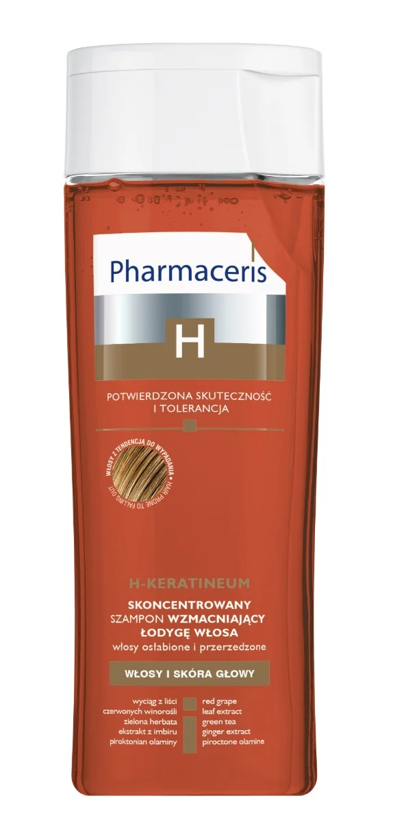 Pharmaceris H Keratineum skoncentrowany szampon wzmacniający łodygę włosa do włosów osłabionych, 250 ml