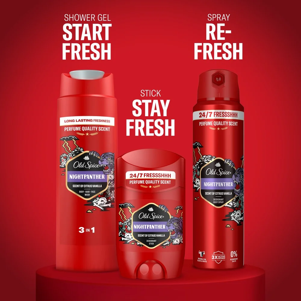 Old Spice DJ Zestaw Podarunkowy dezodorant w sztyfcie, 50 ml + dezodorant w sprayu, 150 ml + żel pod prysznic, 250 ml