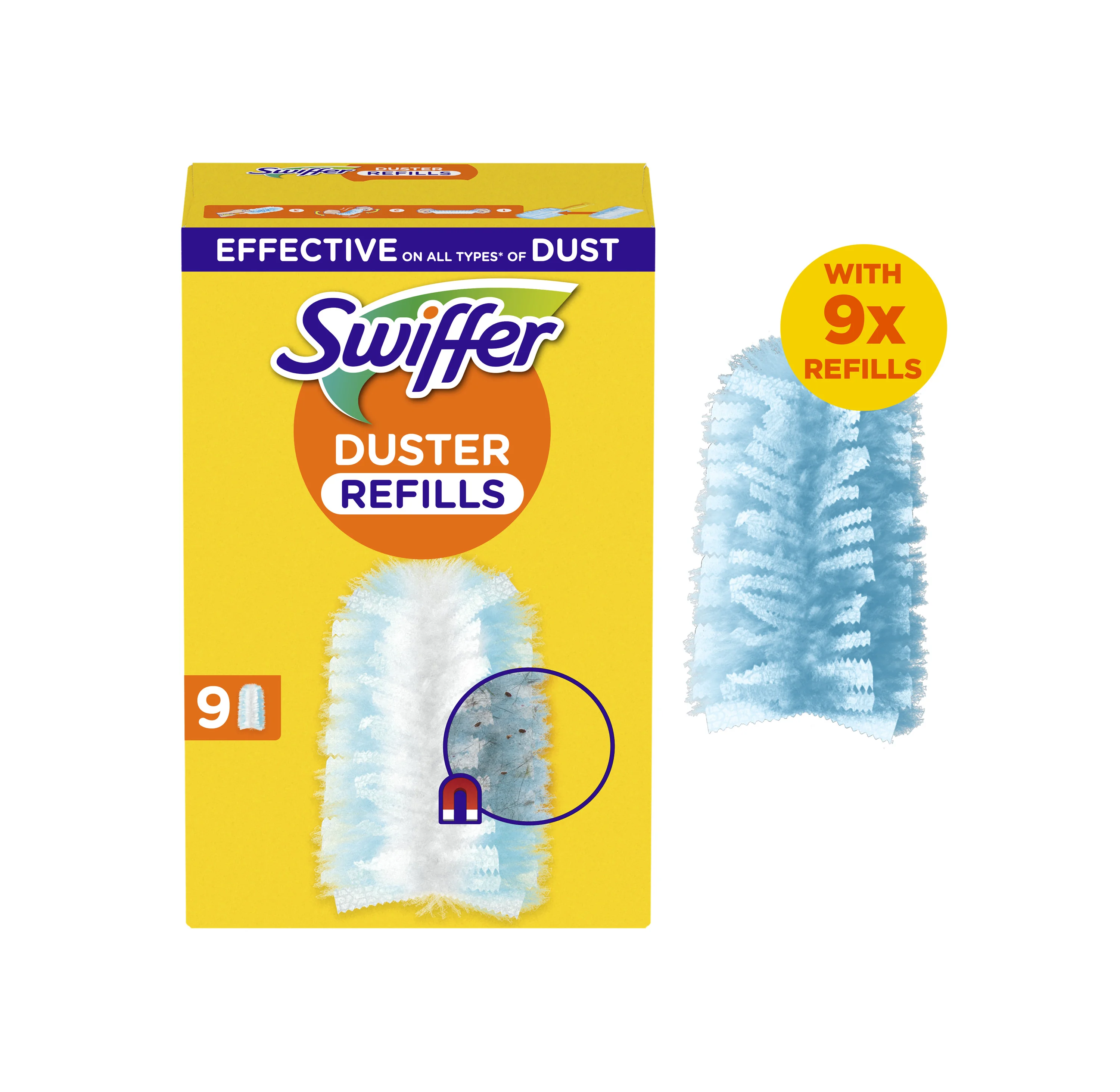 Swiffer wkłady wymienne do miotełki do kurzu, 9 sztuk