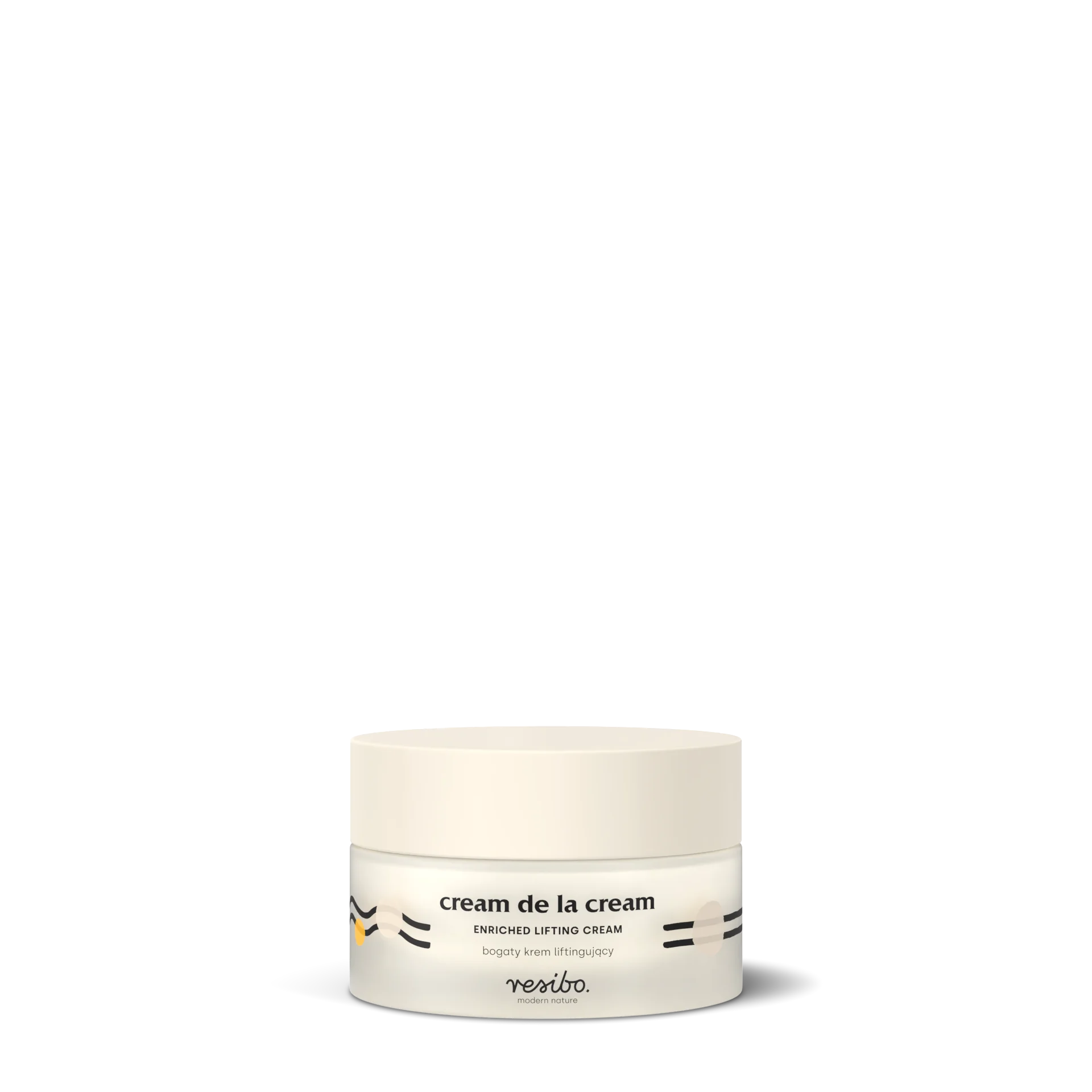 Resibo Cream de la Cream Naturalny krem lifitngujący do twarzy, 50ml krem nawilżająco-regulujący SPF30 do twarzy, 40 ml
