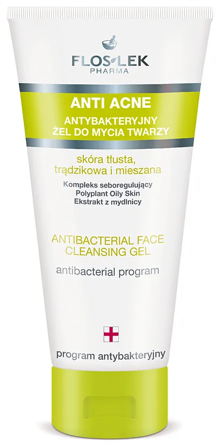 Flos-Lek Anti Acne, antybakteryjny żel do mycia twarzy, 200 ml