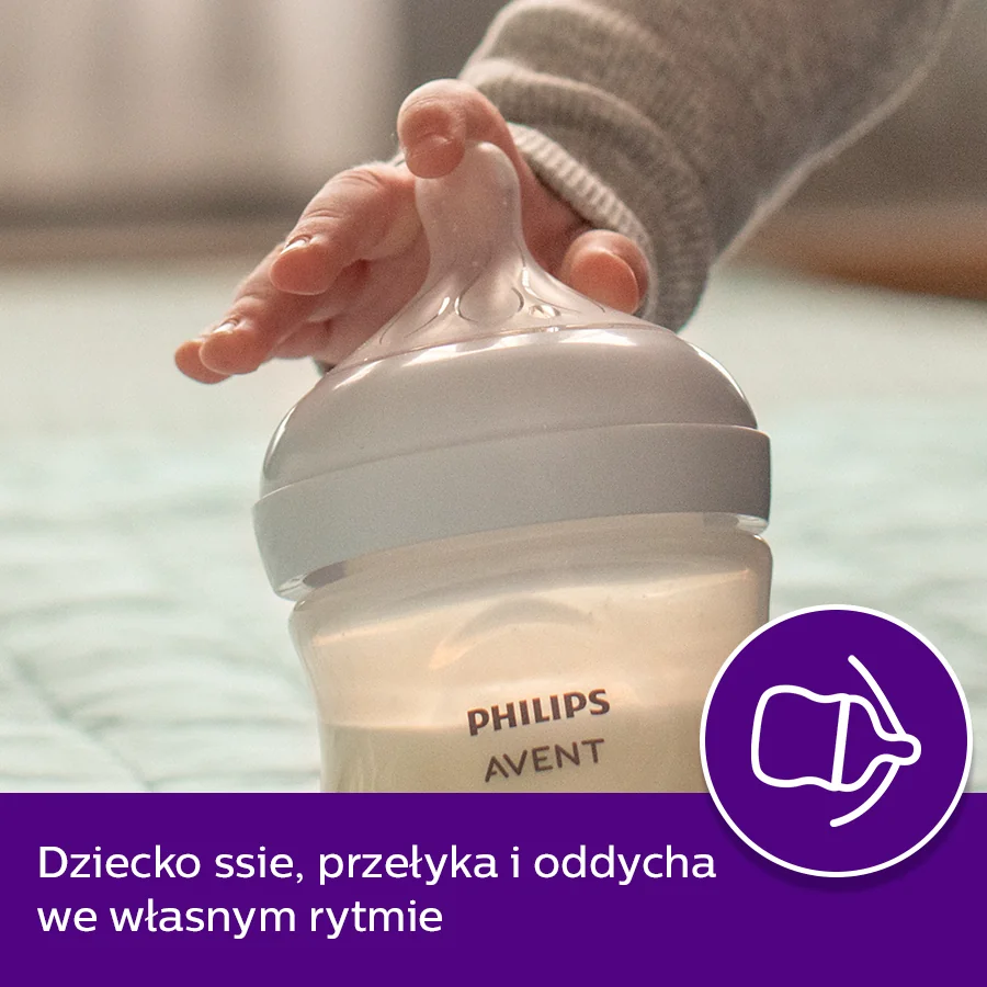 Philips Avent responsywna butelka dla niemowląt Natural SCY903/01, 260 ml