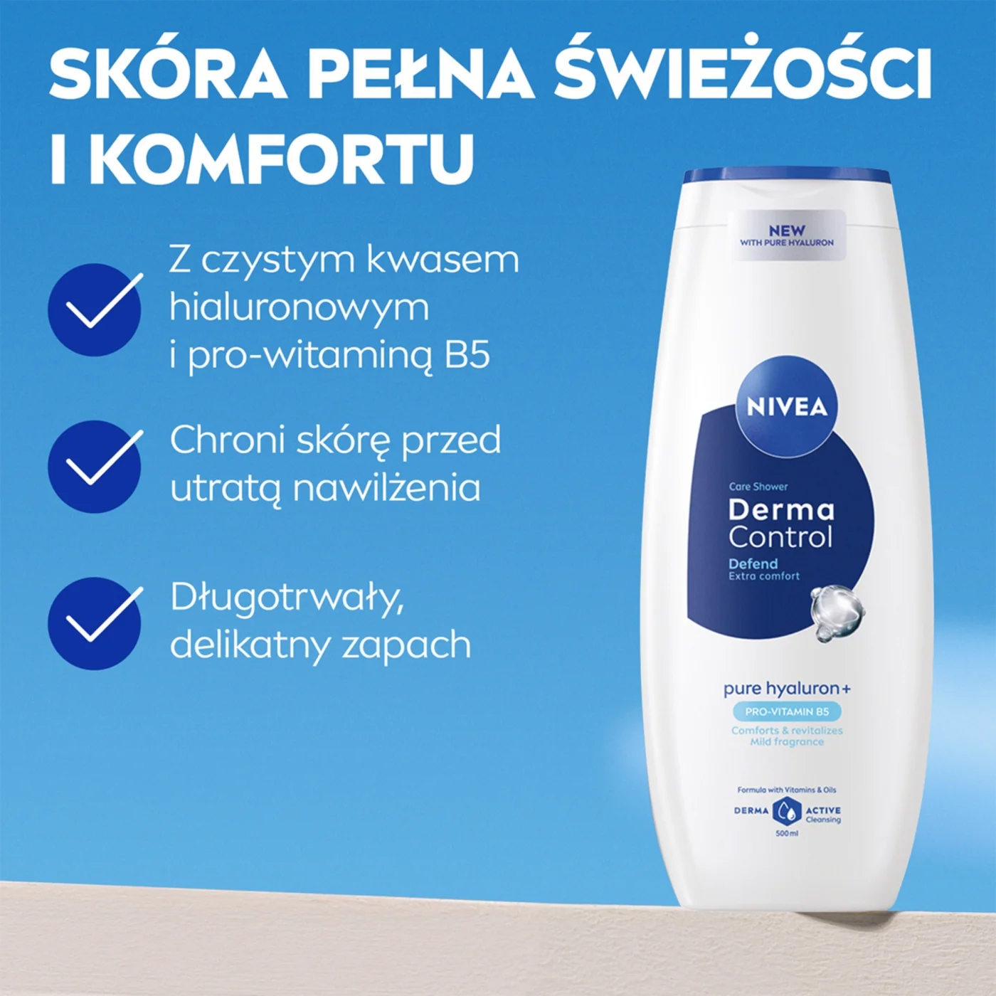 Nivea Derma Control Defend żel pod prysznic, 500 ml