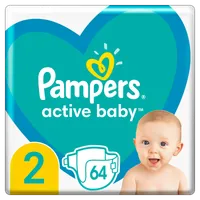 Pampers Active Baby Mini pieluszki jednorazowe, rozmiar 2, 3-6 kg, 64 szt.