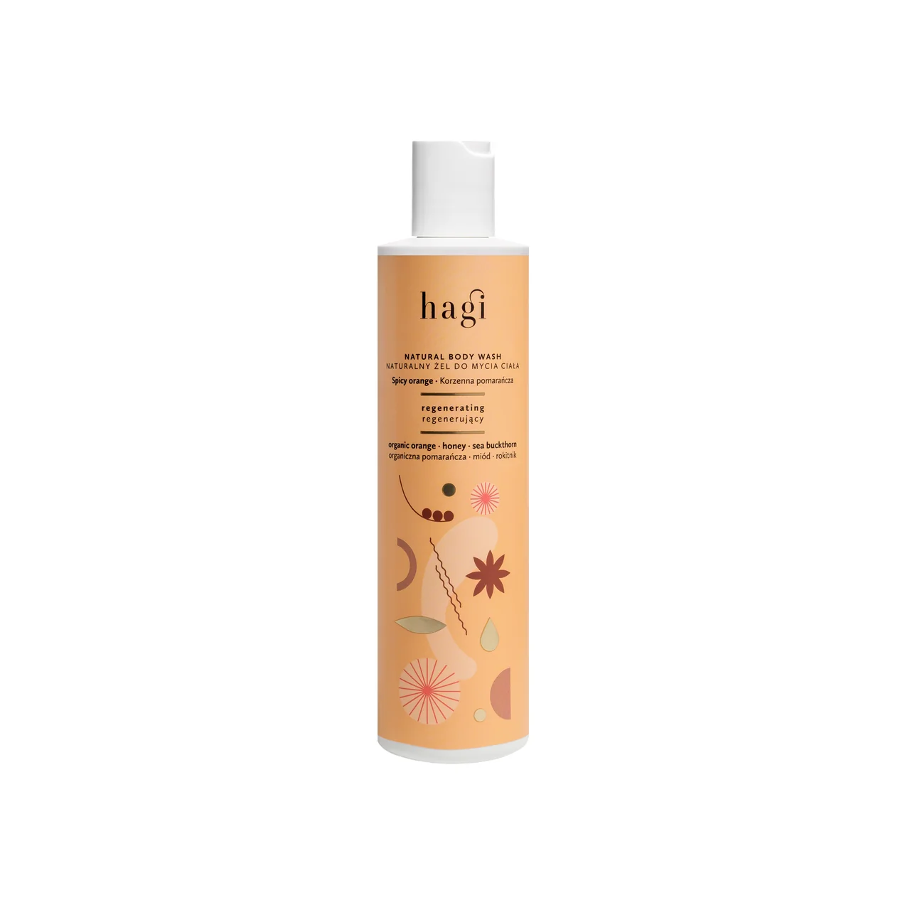 Hagi Korzenna Pomarańcza naturalny regenerujący żel do mycia ciała, 300 ml