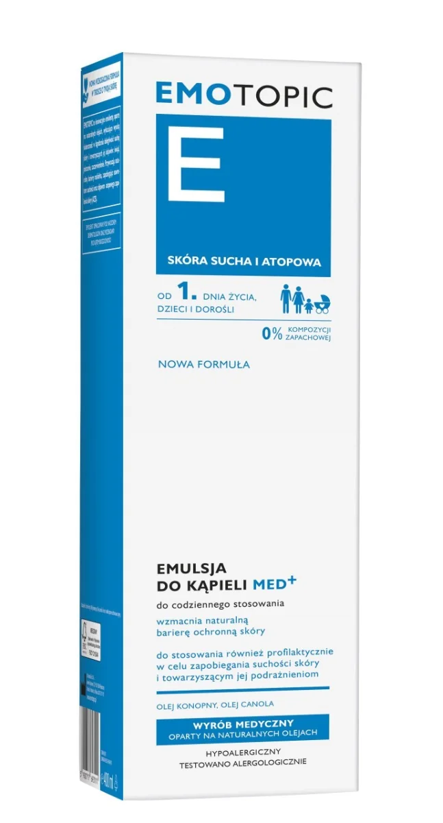 Emotopic Med+ emulsja do kąpieli od 1 dnia życia, 400 ml
