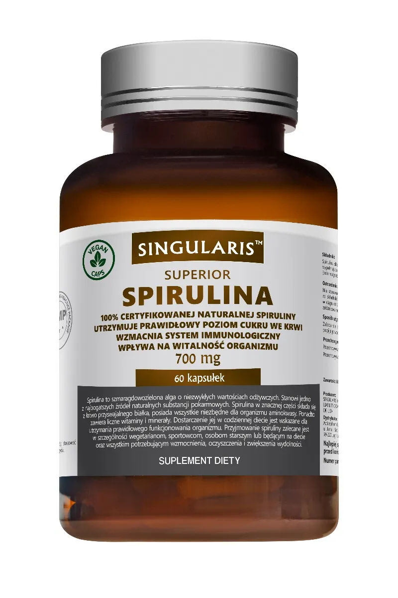 Singularis Spirulina, suplement diety, 60 kapsułek