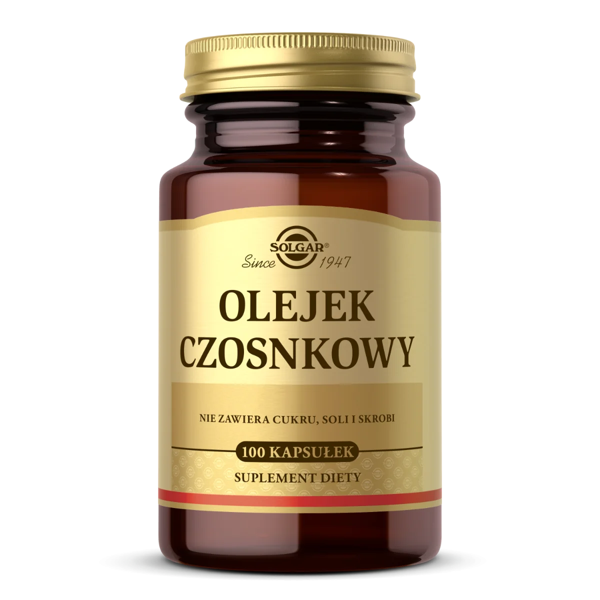 Solgar olejek czosnkowy, 100 kapsułek. Data ważności: 31.10.2026