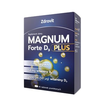 Zdrovit Magnum Forte D3 Plus, 45 tabletek powlekanych 