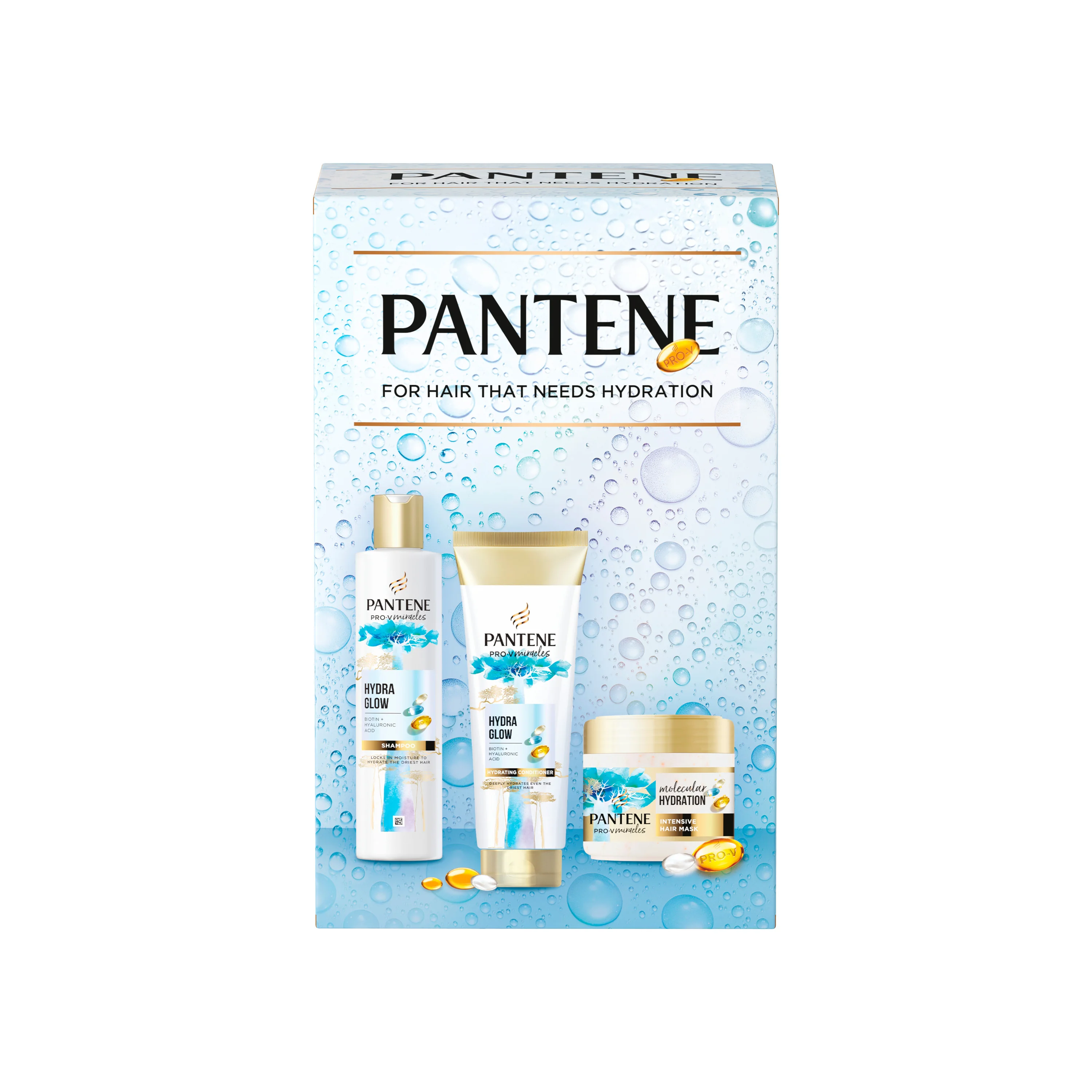 Pantene Pro-V Miracles Hydra Glow Zestaw maska do włosów, 300 ml + szampon, 250 ml + odżywka, 160 ml