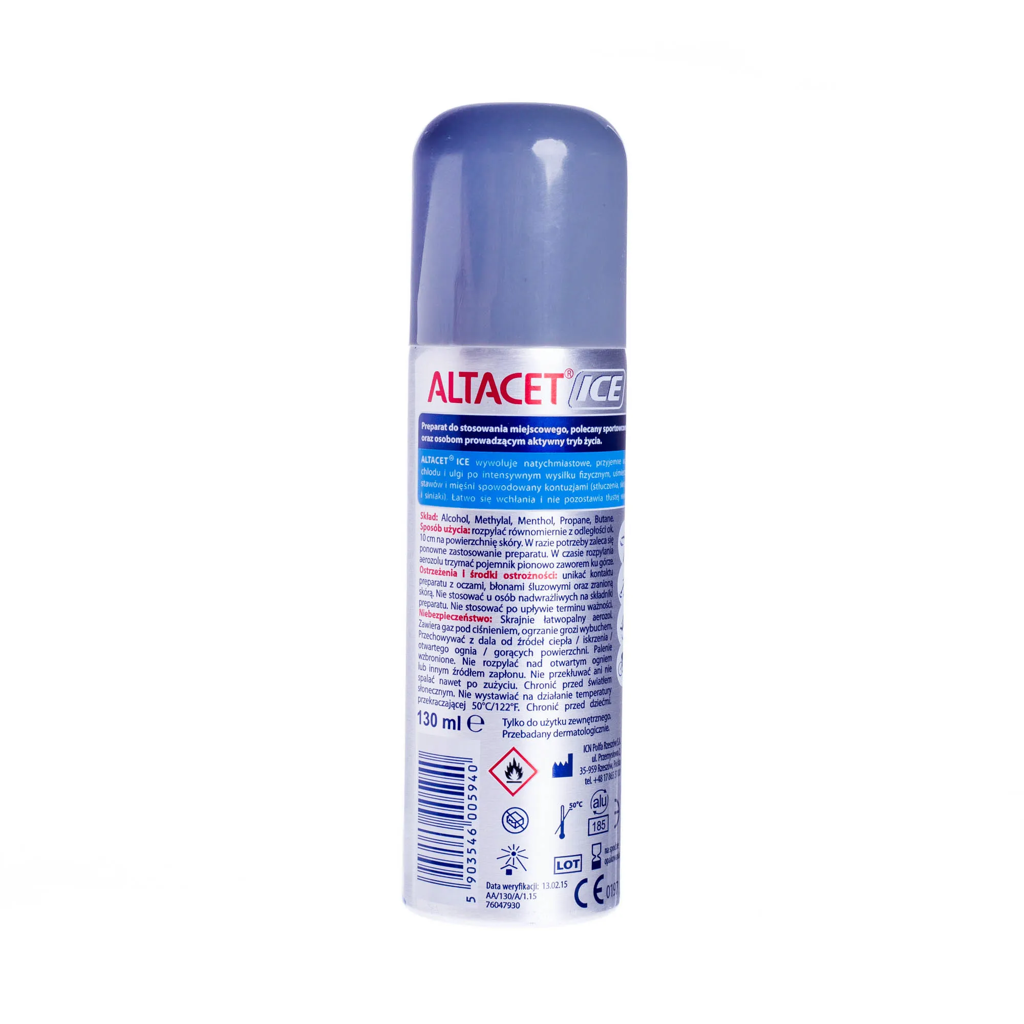 Altacet Ice - spray chłodzący na urazy, 130 ml 