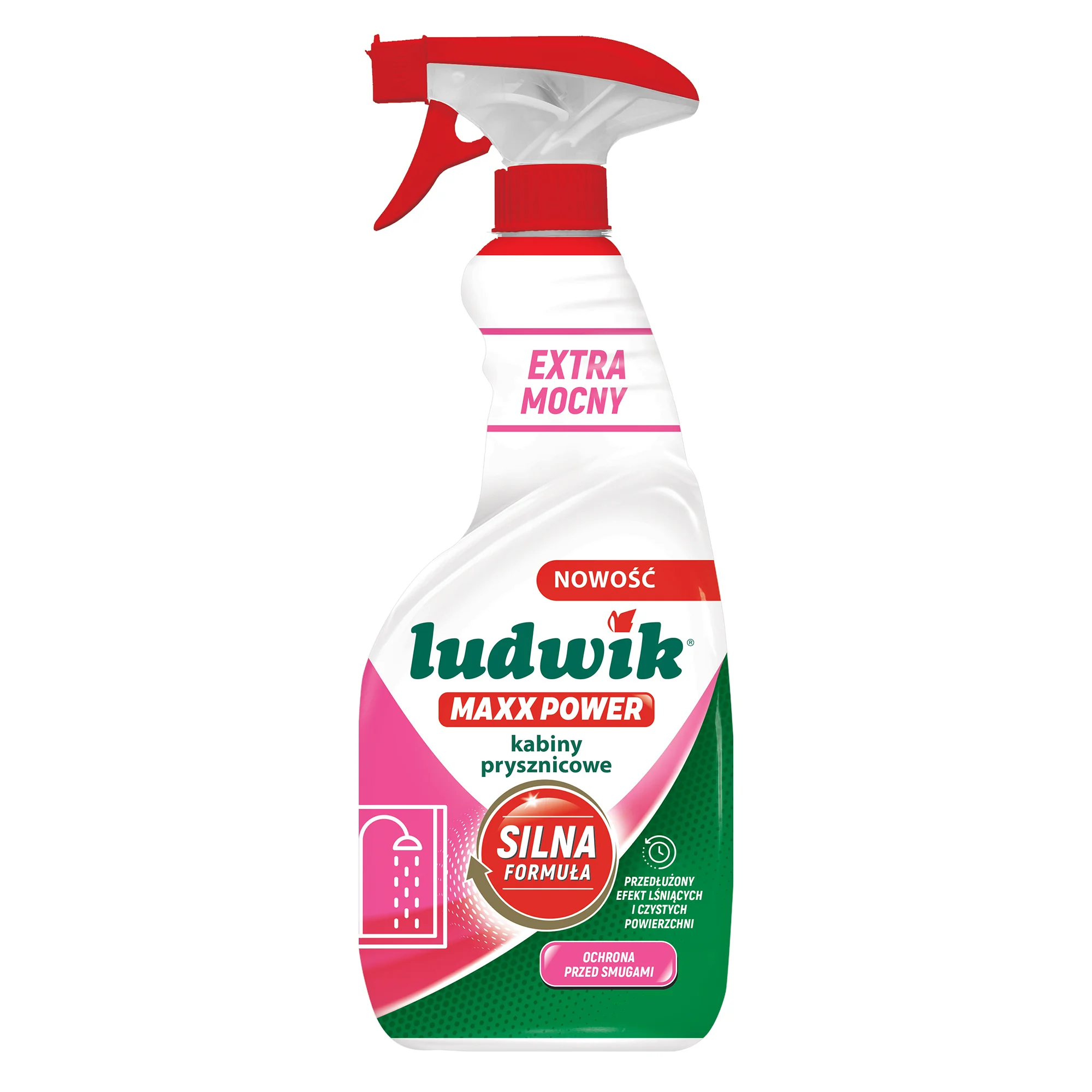Ludwik Maxx Power płyn do mycia kabin prysznicowych, 600 ml