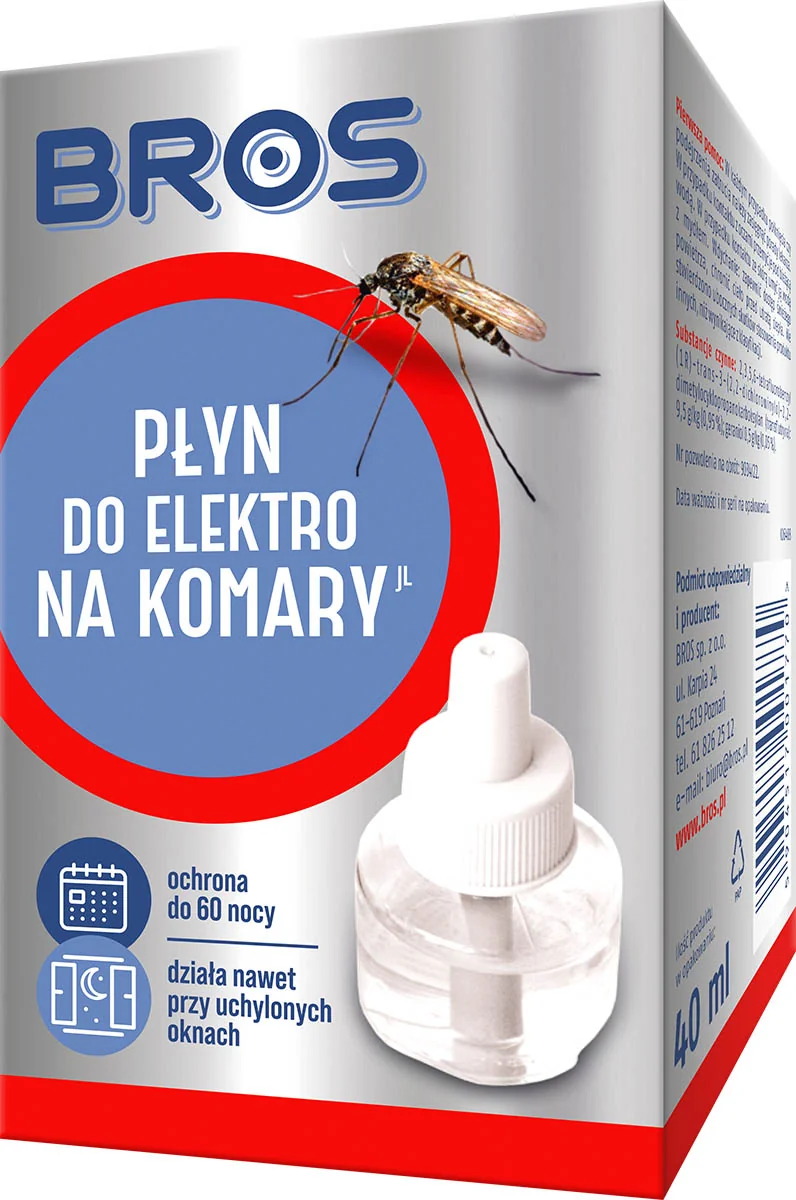 Bros płyn do elektro na komary na 60 nocy, 40 ml