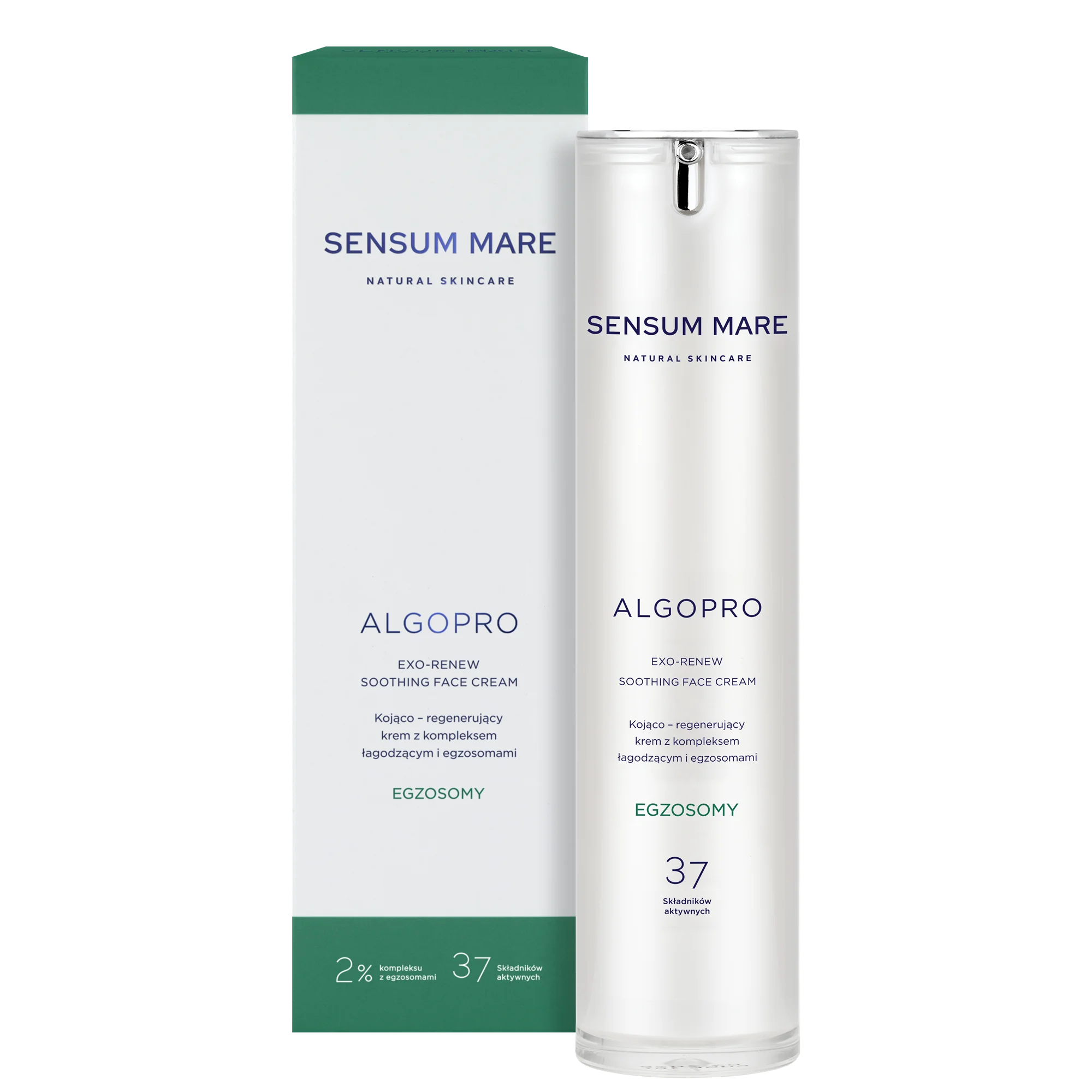 Sensum Mare Algopro kojąco-regenerujący krem z kompleksem łagodzącym i egzosomami, 50 ml