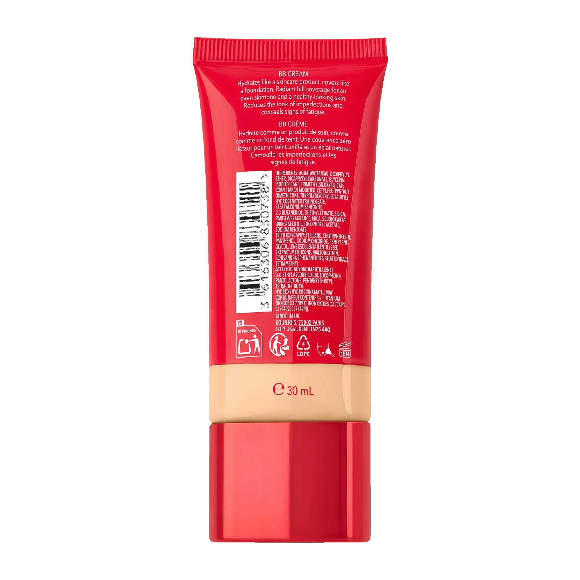 Bourjois Healthy Mix krem BB, z witaminami, 0.5 Warm Ivory, 30 ml