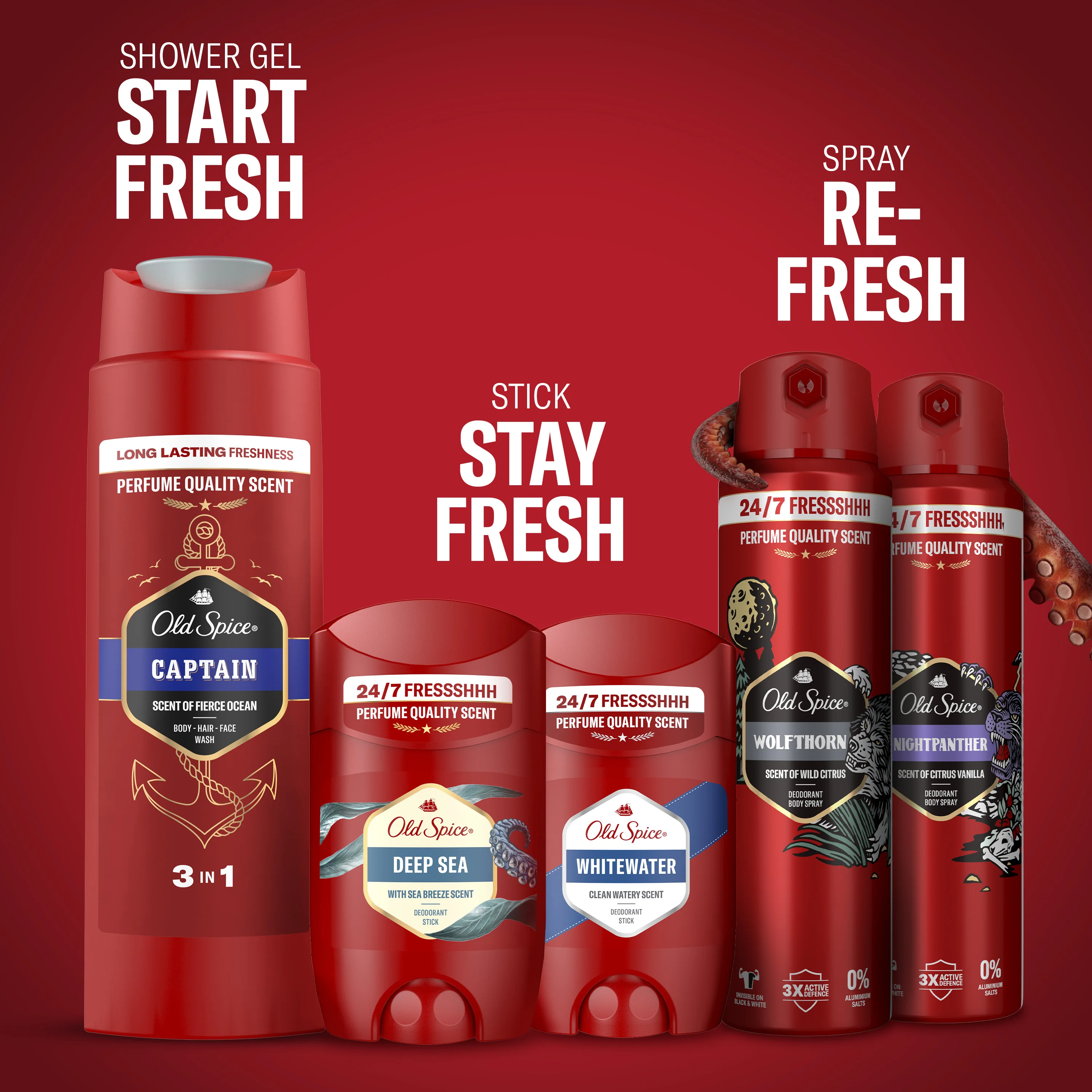 Old Spice Discovery Box Xmass Zestaw dezodorant w sztyfcie, 2 x 50 ml + dezodorant w sprayu, 2 x 150 ml + żel pod prysznic 250 ml
