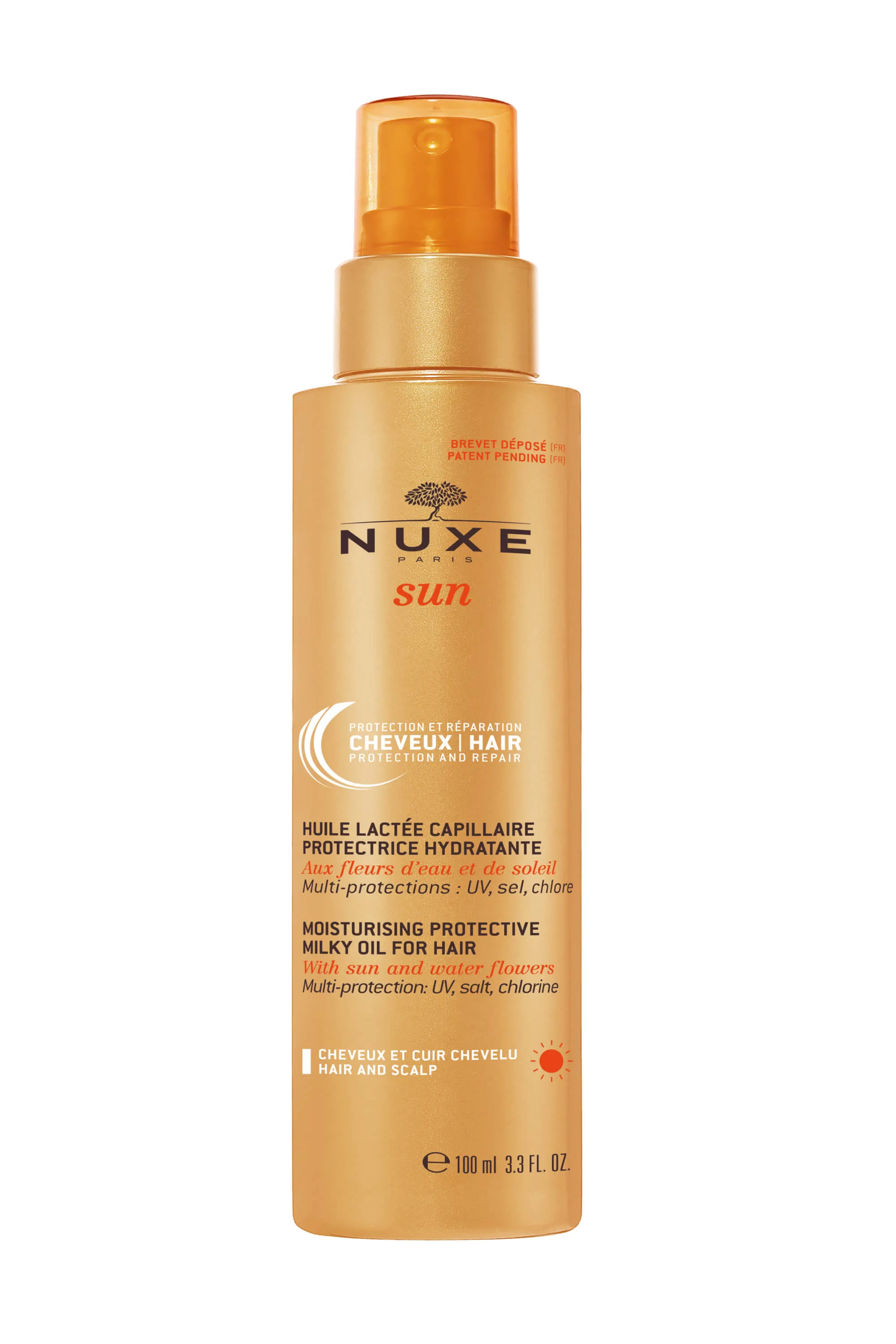 Nuxe Sun, nawilżający olejek do włosów, 100 ml
