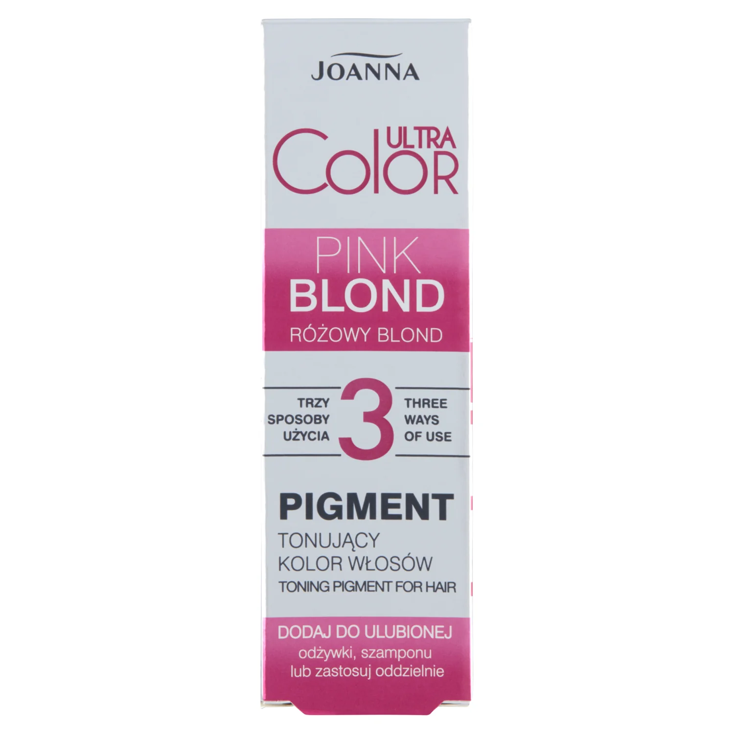 Joanna Ultra Color pigment tonujący, różowy blond, 150 ml