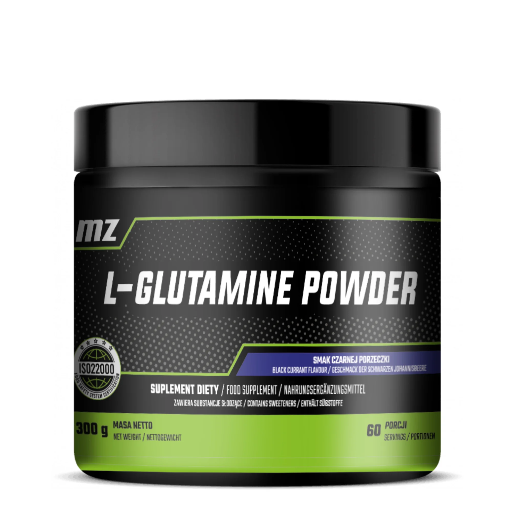 MZ L-Glutamine Powder czarna porzeczka, 300 g