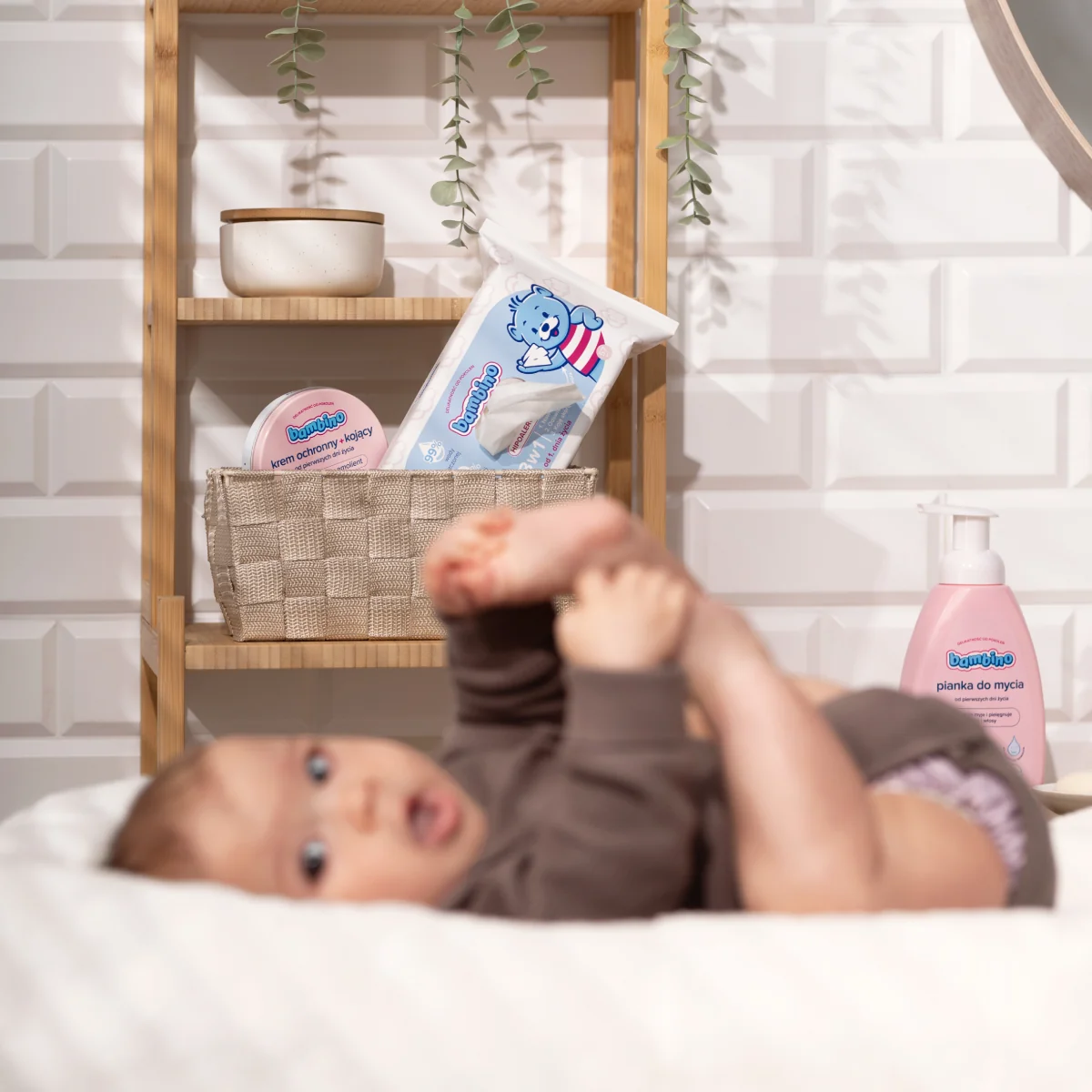 Bambino chusteczki wodne 3w1, 57 sztuk