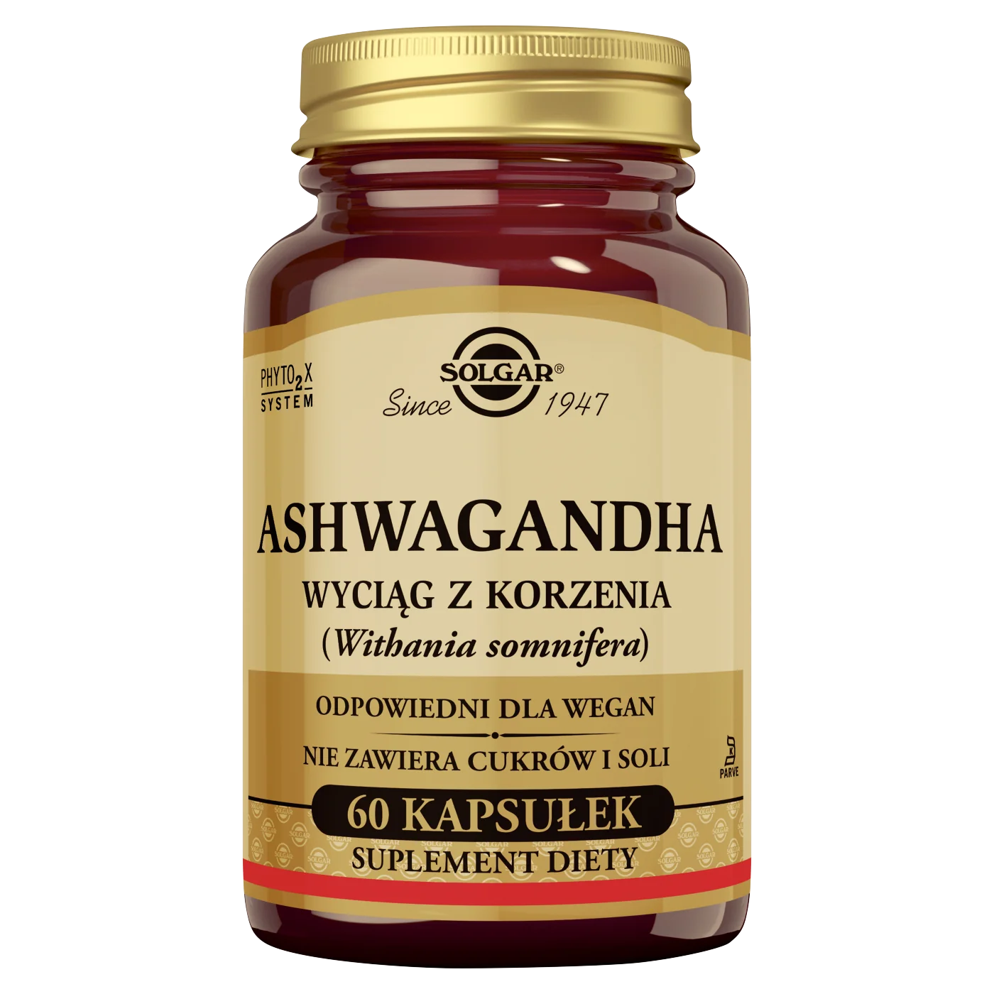 Solgar Ashwagandha wyciąg z korzenia, 60 kapsułek