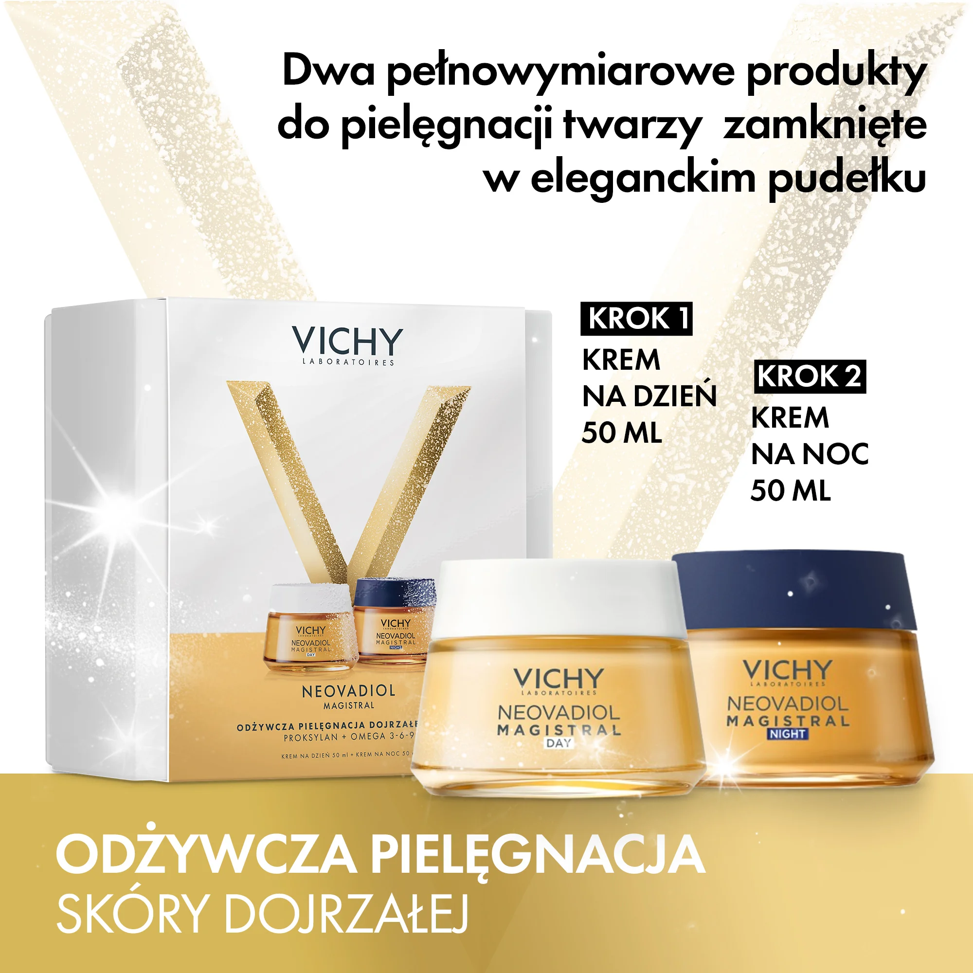 Vichy Neovadiol Magistral XMass25 Zestaw krem na dzień, 50 ml + serum na dzień i na noc, 50 ml