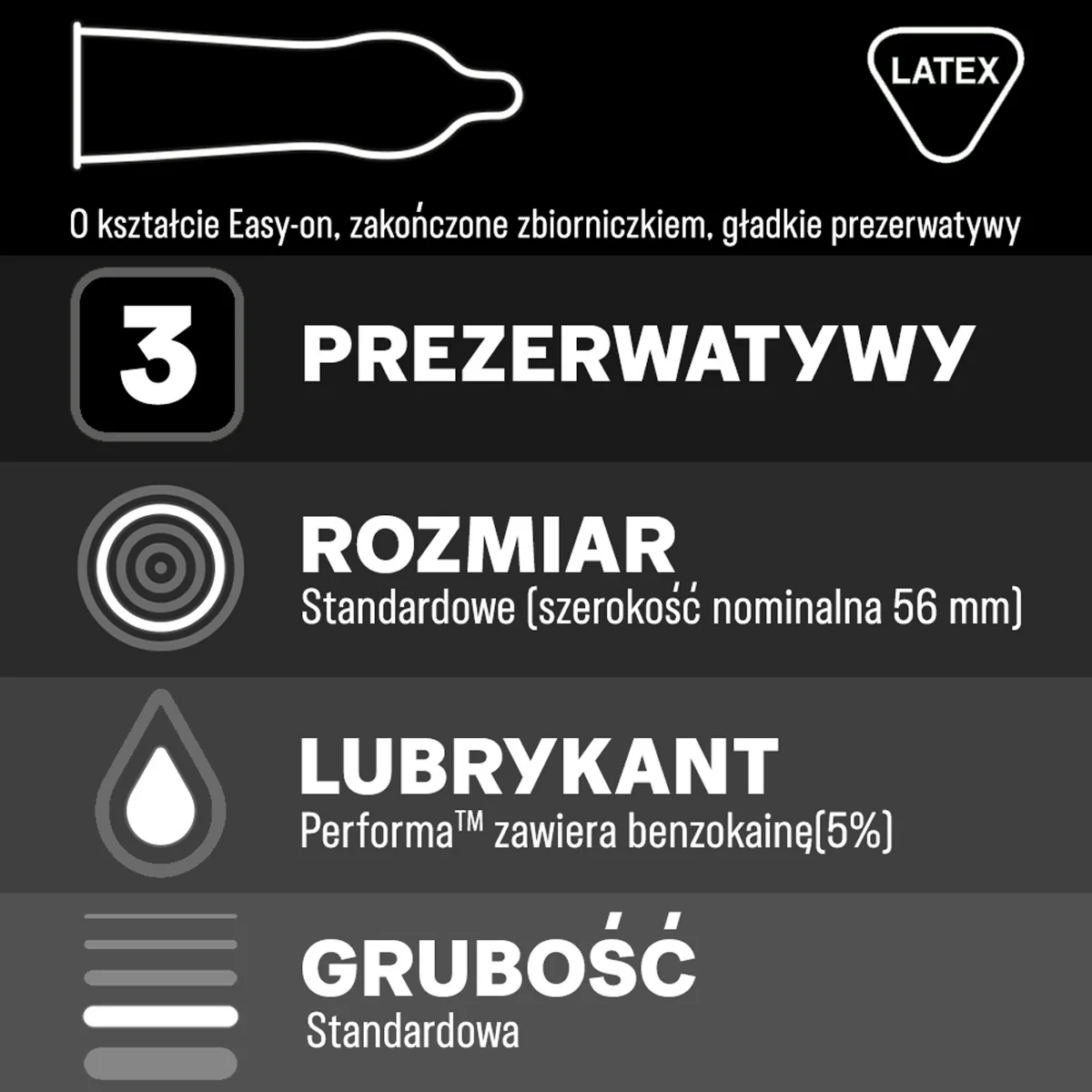 Durex Performa prezerwatywy, 3 szt.