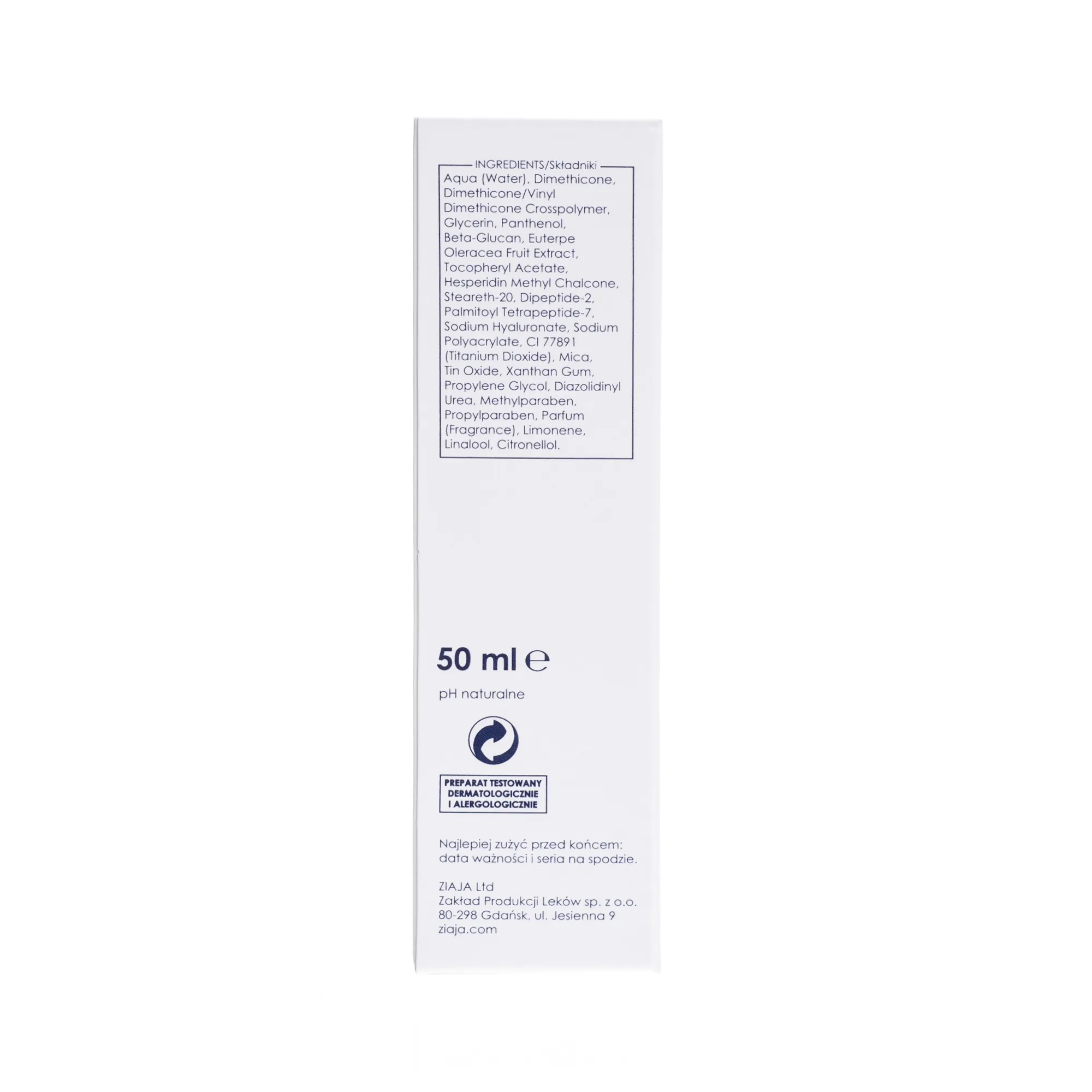 Ziaja Jagody Acai ekspresowe serum do twarzy i szyi wygładzająco-ujędrniające, 50 ml