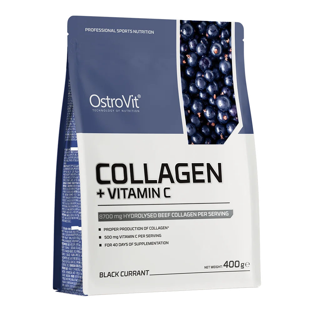 OstroVit Kolagen + Witamina C czarna porzeczka, 400 g