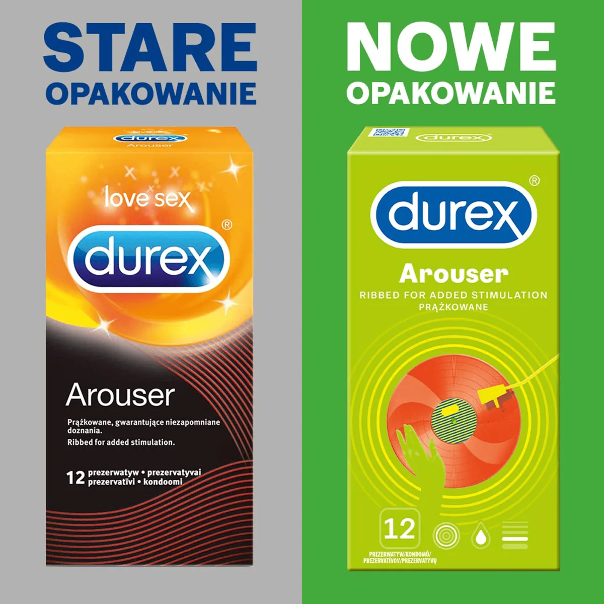 Durex Arouser prezerwatywy, 12 szt.