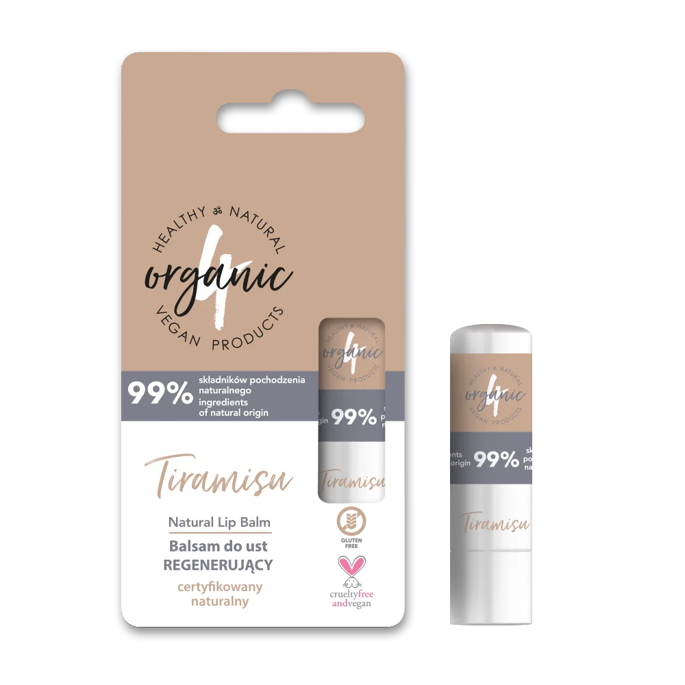 4organic Tiramisu balsam do ust regenerujący, 5 g