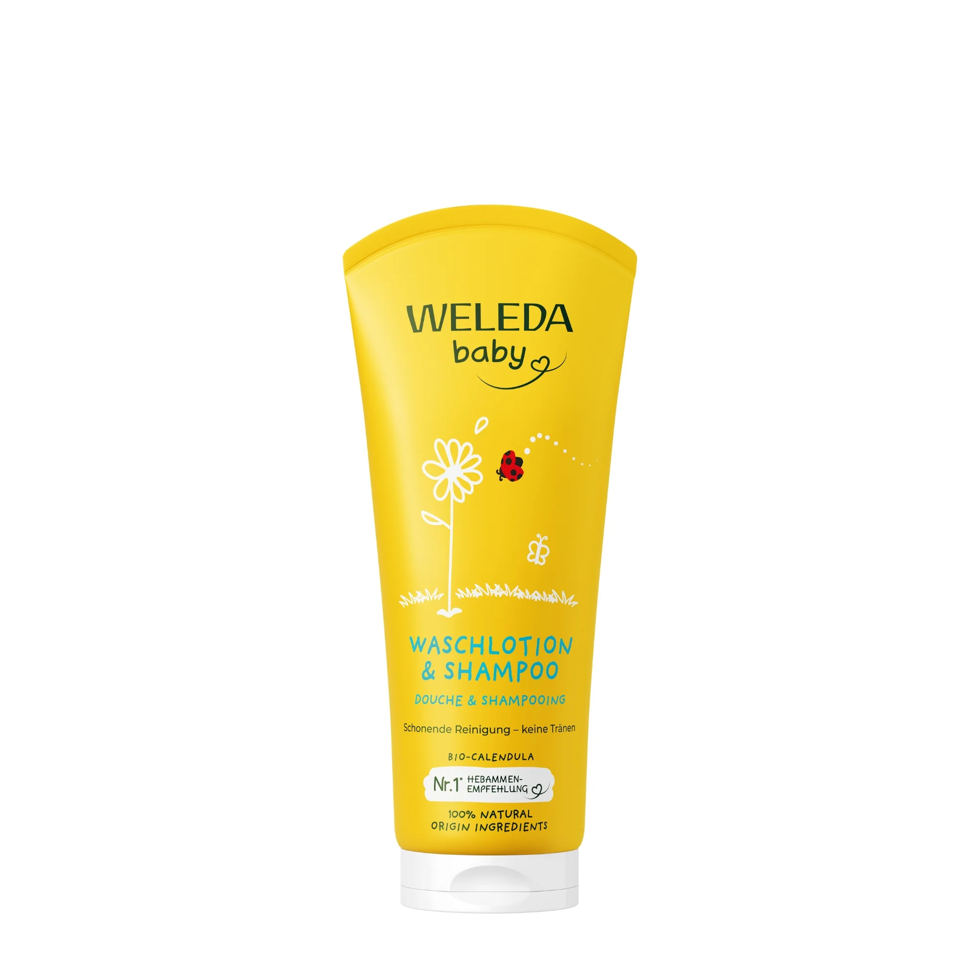 Weleda Calendula szampon i płyn do mycia ciała dla niemowląt z nagietkiem lekarskim, 200 ml